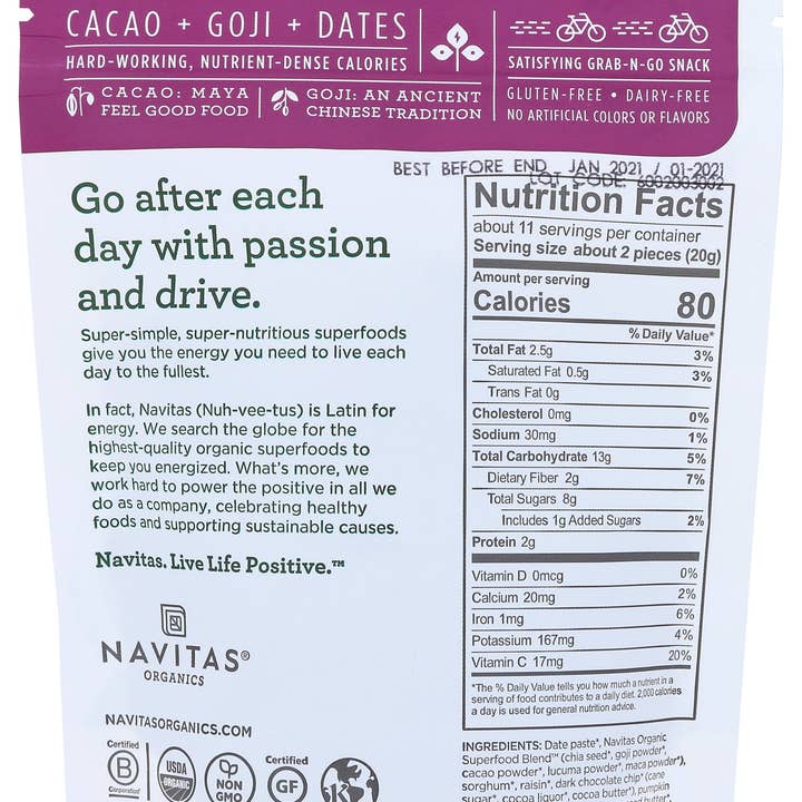 Everyday Supply Co - Wholesale Fruit Snacks - Navitas Power Snack Cacao Goji1