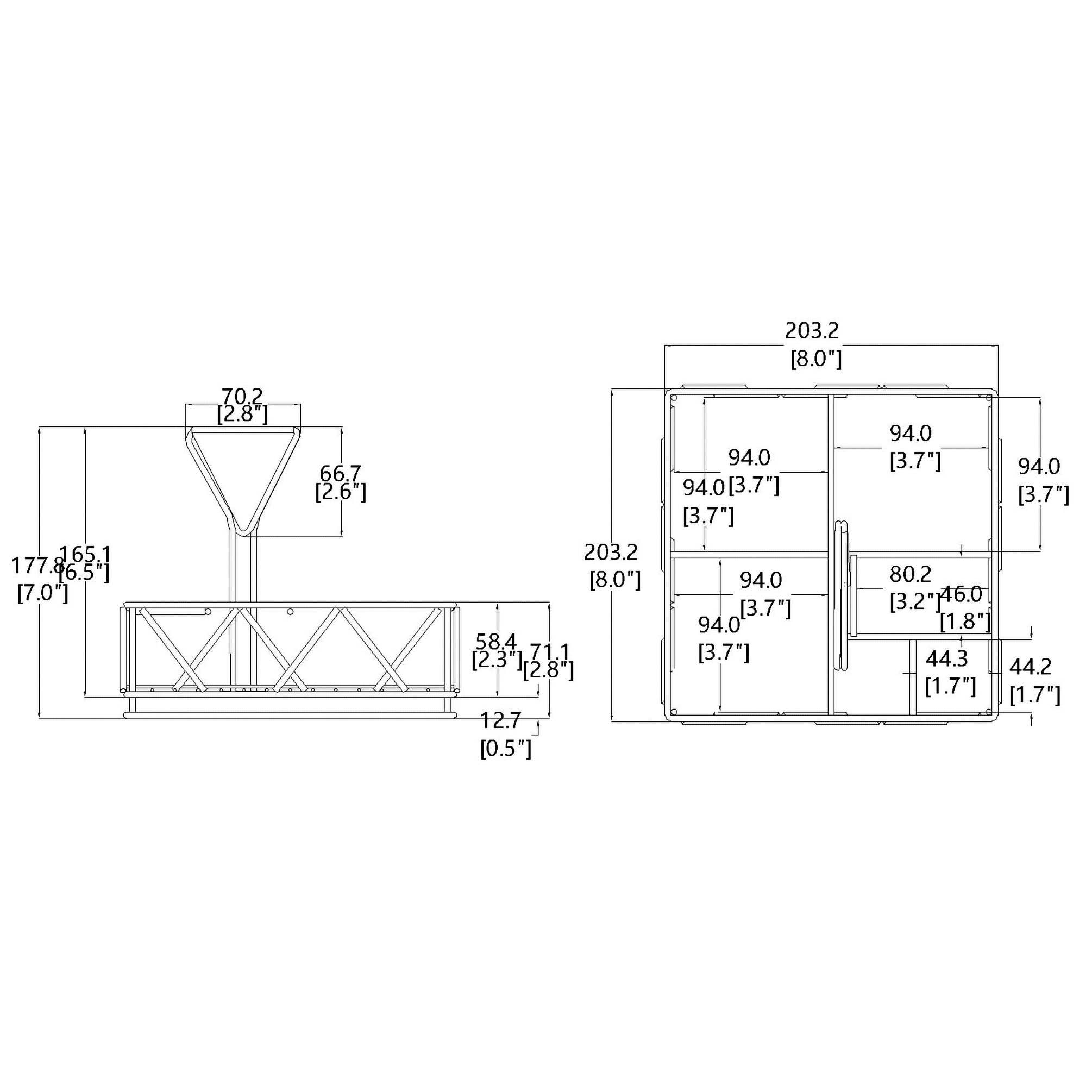 FIXTUREDISPLAYS - Wholesale Sausjes/dipschaal - 8X8X7" Draad Condiment Caddy Tafelblad Zout Peper Ketchup Fles Organizer 1969412