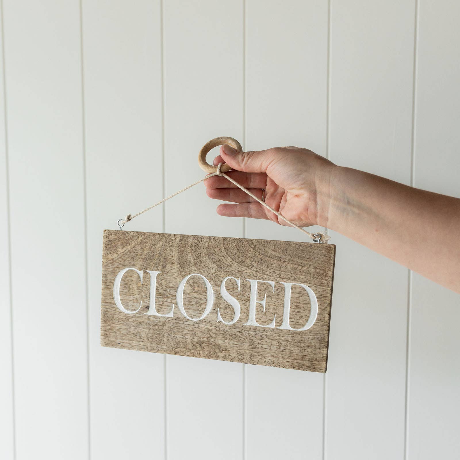 Foreside Home & Garden - Wholesale Sign - Brooks Wood Hanging Open Closed Sign2