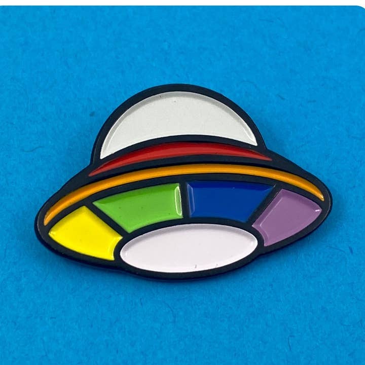 Spilla smaltata Pride QFO per la vendita all'ingrosso da parte di Ridin' High Productions