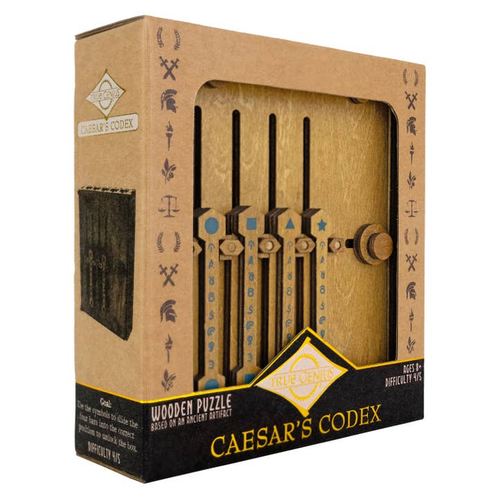 Project Genius - Wholesale Puzzle - Adult - Caesar's Codex WoodenPuzzle Box6
