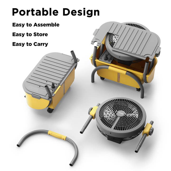 TURBRO - Wholesale Small/Handheld Appliance - AirSupply MS12 Portable Mist Fan with 19,200mAh Battery