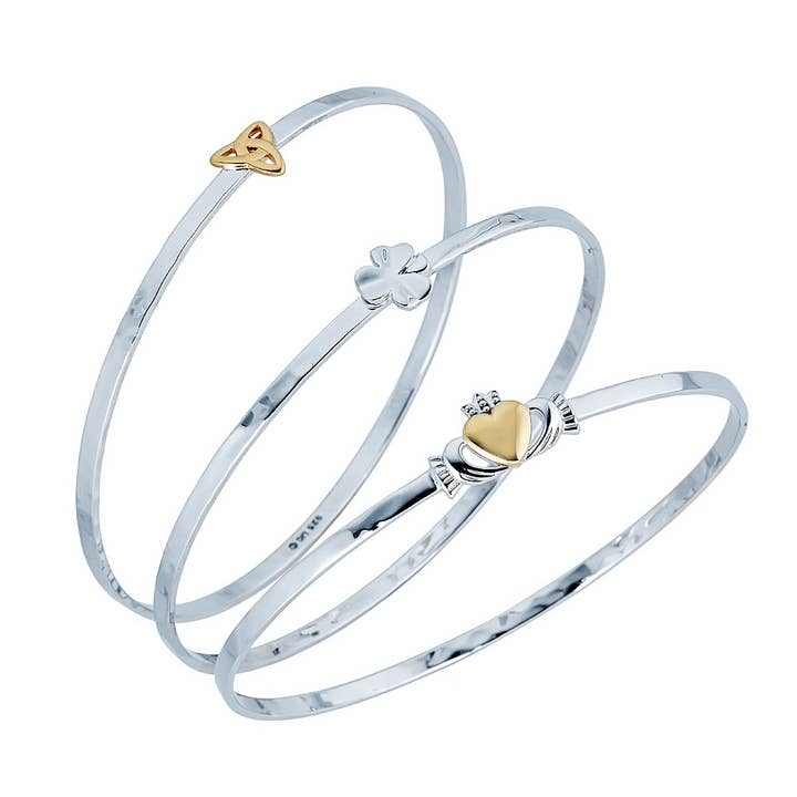 Stackable Celtic Hammered Bangles for wholesale by The Irish Jewelry Company