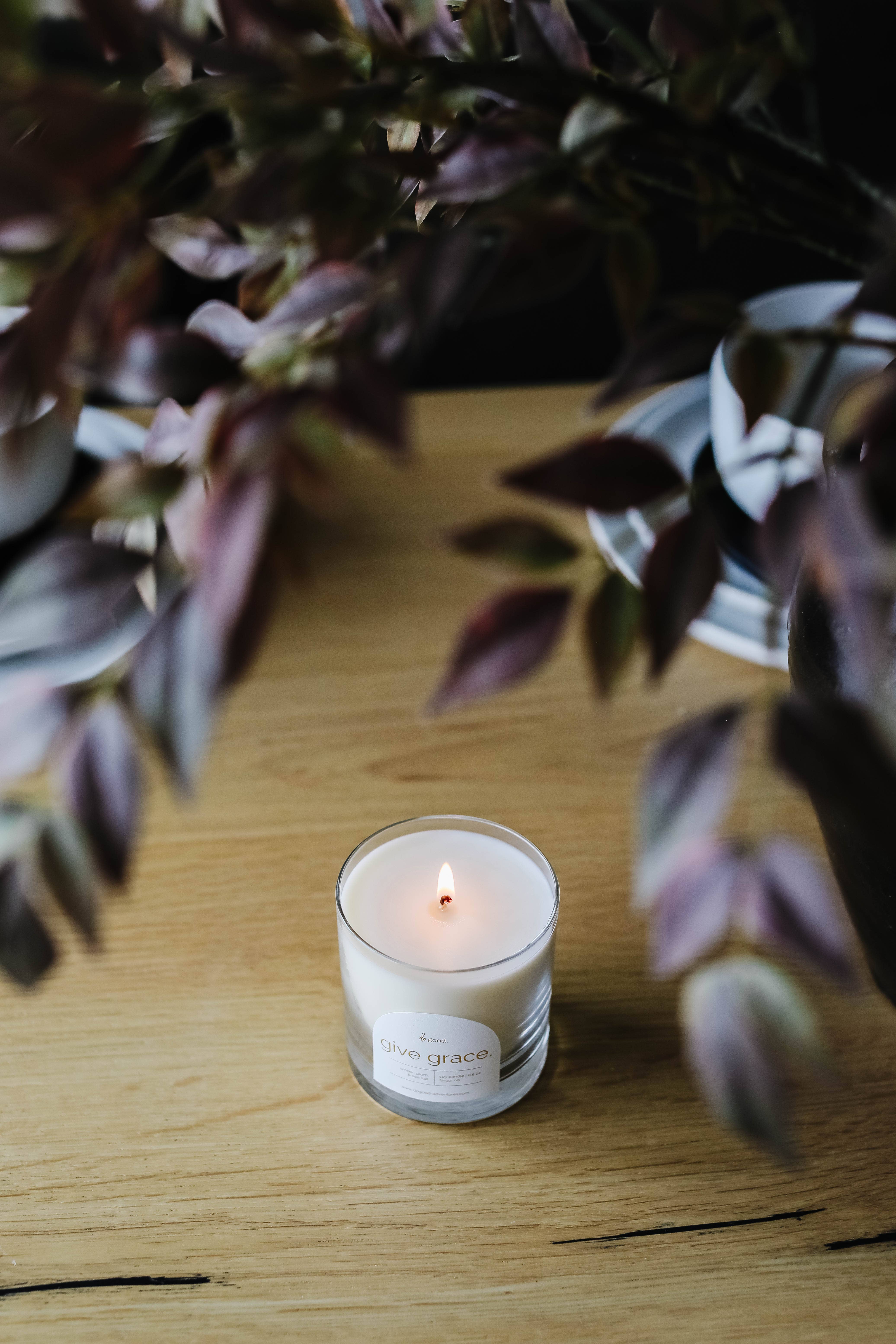 Do Good Candle Studio - Wholesale Jar/Filled Candle - Give Grace. | Cashmere Plum & Sea Salt Soy Candle - 8.5 oz3