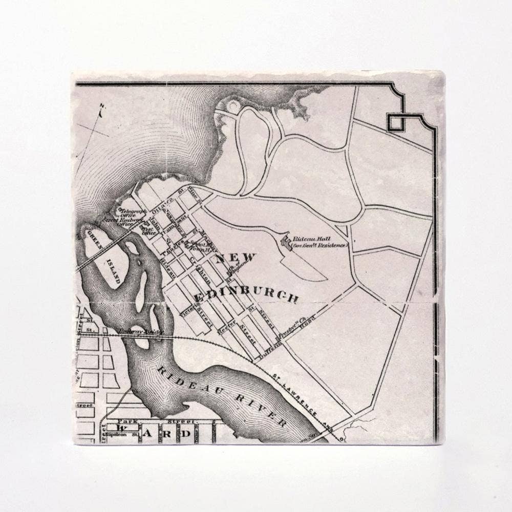 Versatile Coasters Canada - Wholesale Coasters - Vintage Ottawa Map from 1878 Coasters5