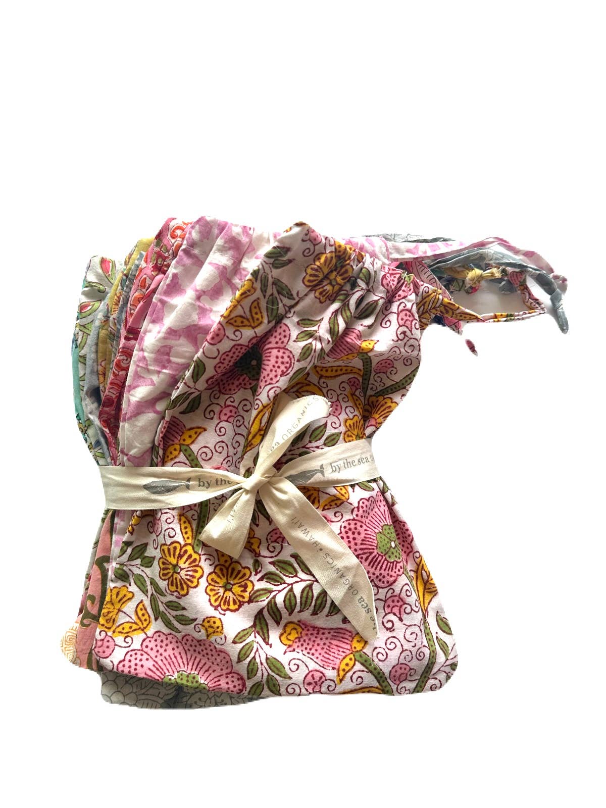 By The Sea Organics - Vente Pochette cadeau - Sacs Cadeaux en Tissu Imprimés à la Main2