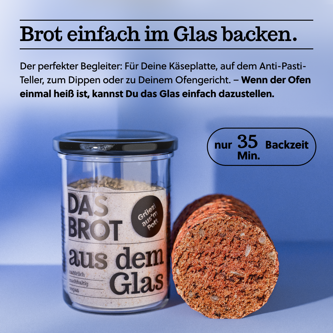 brotstoff – Großhandel Brotbackmischungen – Brotbackmischung im Glas "Grüezi aus'm Pott" 200 g2