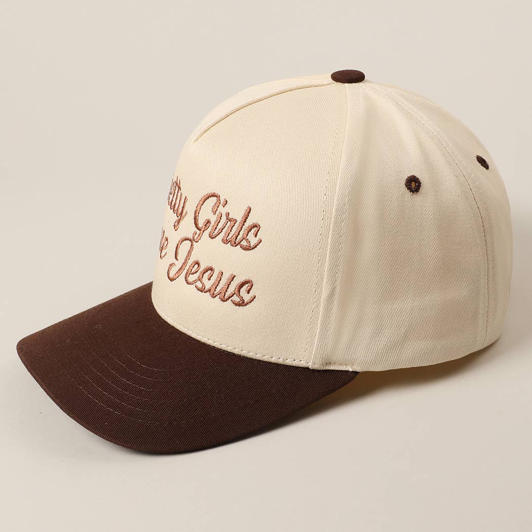 Fashion City - Vente Casquette de camionneur – femme - Casquette de camionneur brodée "Les jolies filles aiment Jésus"5