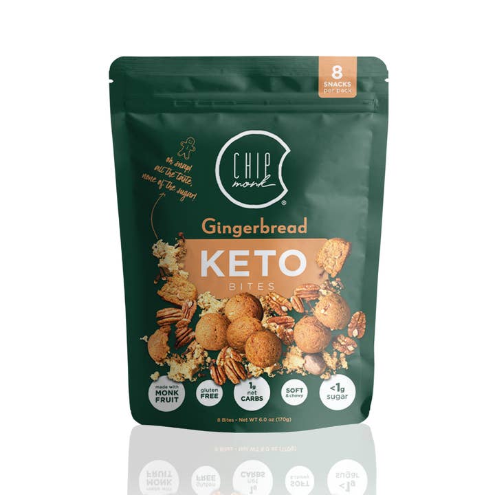 Bouchées de biscuits Keto au pain d'épice (de saison) pour la vente par ChipMonk Baking