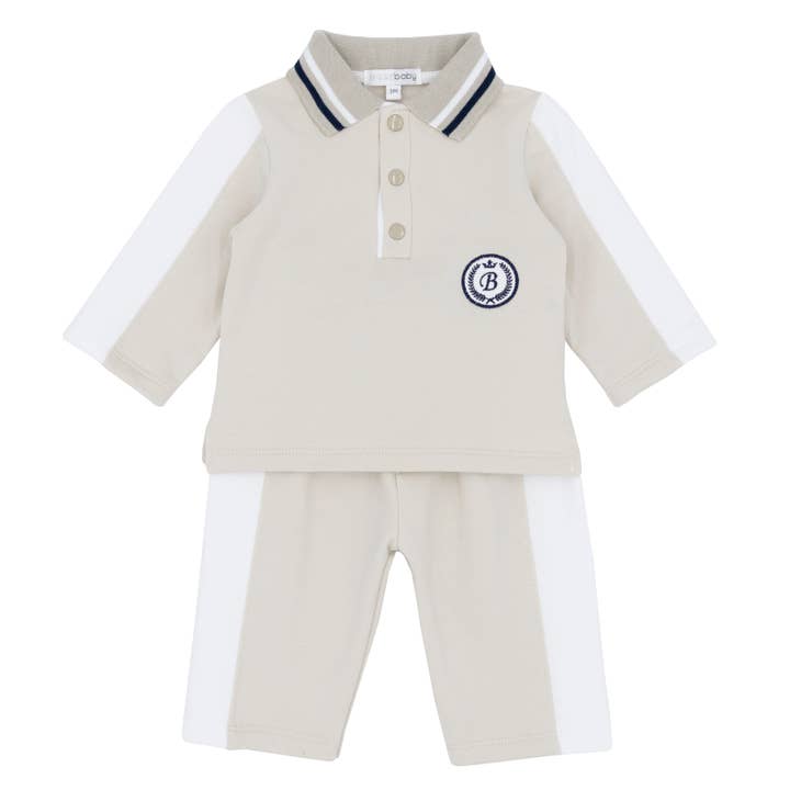 Ensemble Polo et Pantalon Beige Garçons BRUSSELS pour la vente par Blues Baby