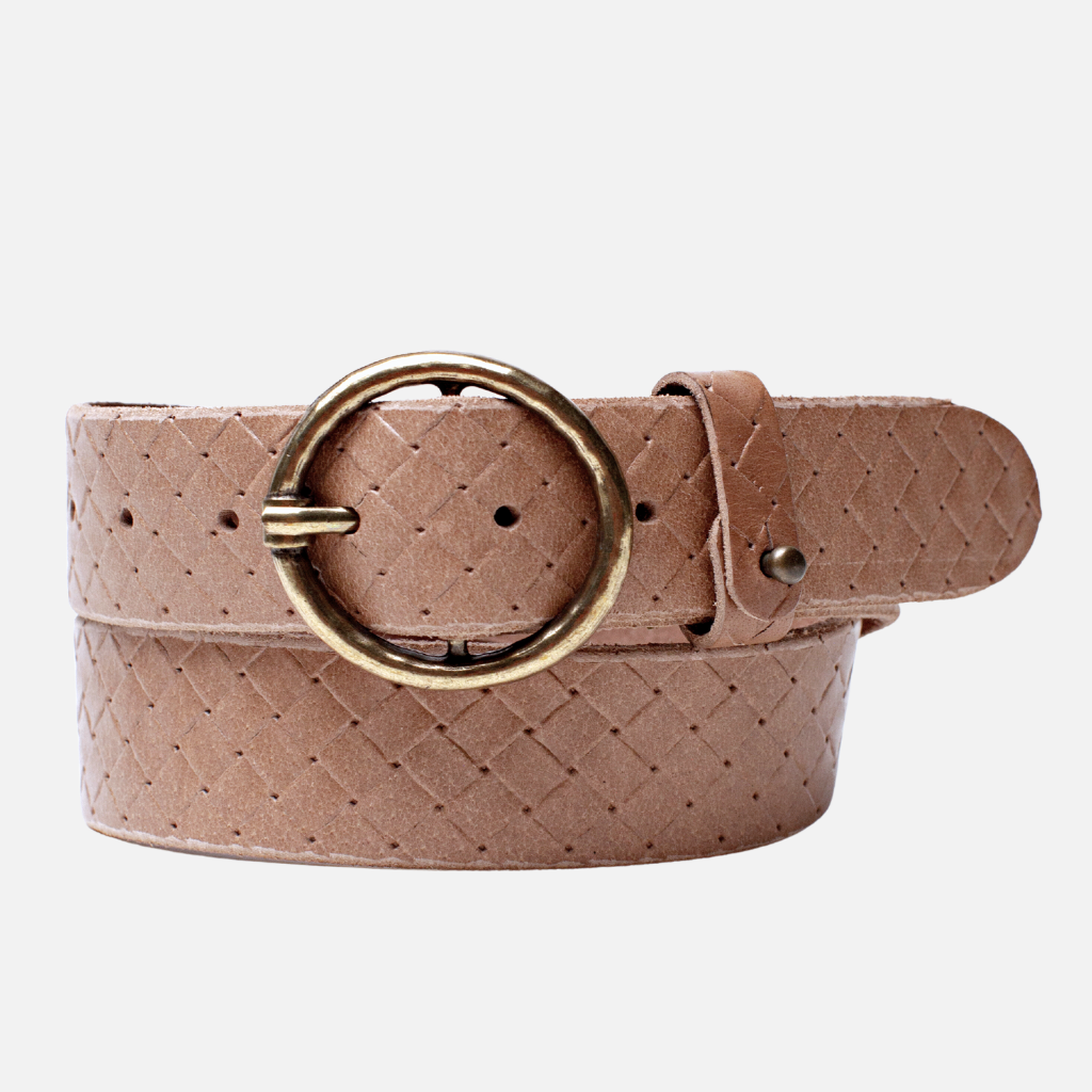 Pyramid Studs Leather Belt