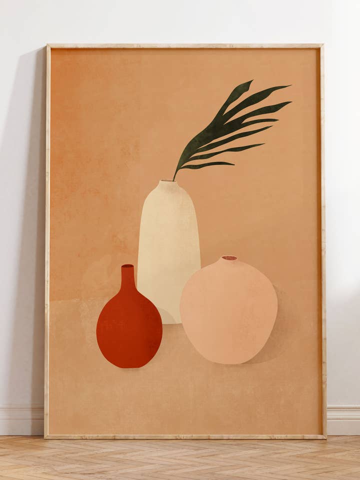 Vases en céramique Art Print pour la vente par Illustrations Its Funny Howww Inc