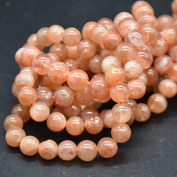 Oriental Direct Craft Supplies - Wholesale Beads - Grade A Natural Sunstone Semi-precious Round Beads1