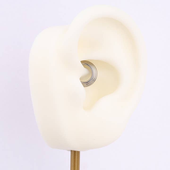 Silver Titanium Basic Clicker Hoop for wholesale on Faire5