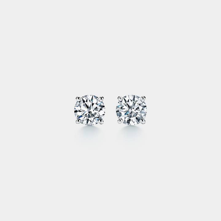 Perimade & Co. LLC - Wholesale Stud/Post Earrings - Four-Prong Moissanite Stud Earrings in 925 Sterling Silver