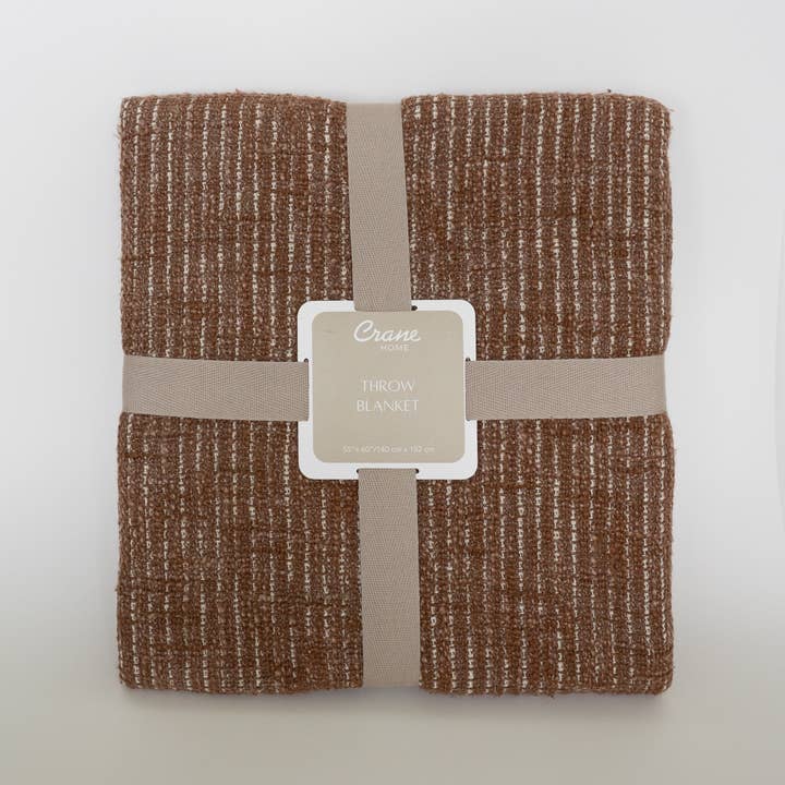 Crane Home - Wholesale Throw Blanket - Reversible Chestnut Harmony Throw Blanket, 55" x 60"4