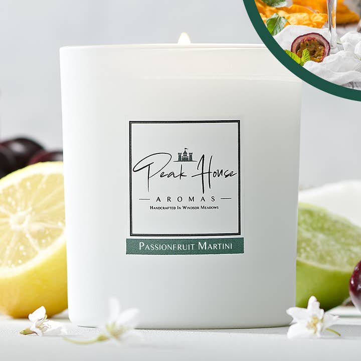 Vela aromática Martini de maracuyá para venta al por mayor de Peak House Aromas