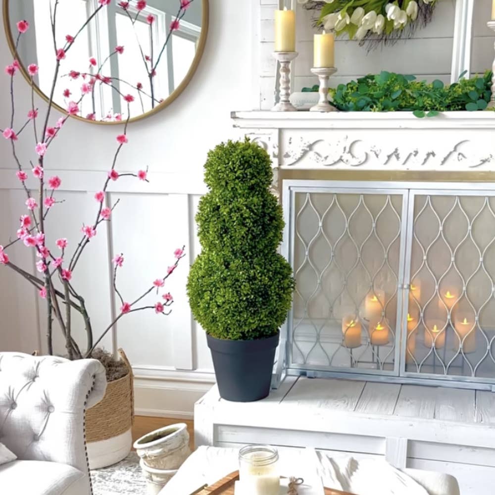 Haute Decor - Vente Plantes artificielles - Topiaire artificiel triple réglable en buis6