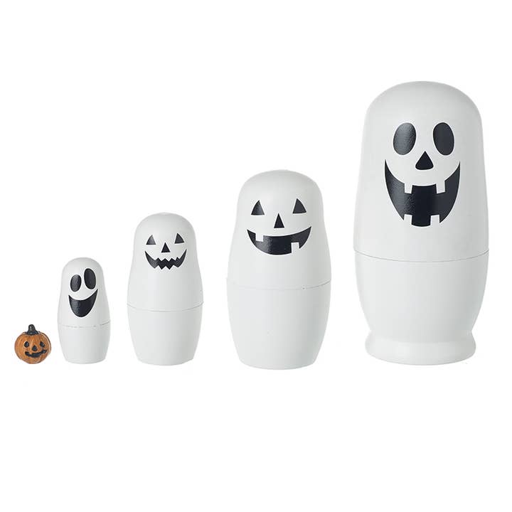 GHOST & PUMPKIN RUSSIAN DOLL for wholesale by Heaven Sends