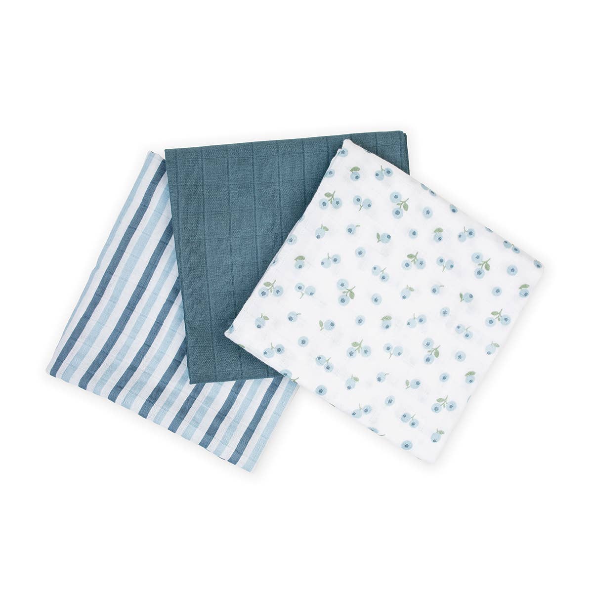 Lulujo Baby - Wholesale Receiving Blanket - Baby - 3 Pack Muslin Receiving Blankets – Blueberries2