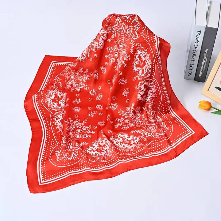 Sweet Cherry Sky - Wholesale Scarf - Women's - Western Bandana Scarf Silk in a Variety of Colors
