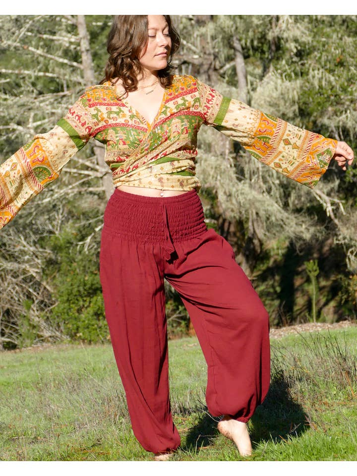 Zig Zag Asian Collection – wholesale Byxor - Dam – Smock Waist Harem Byxor