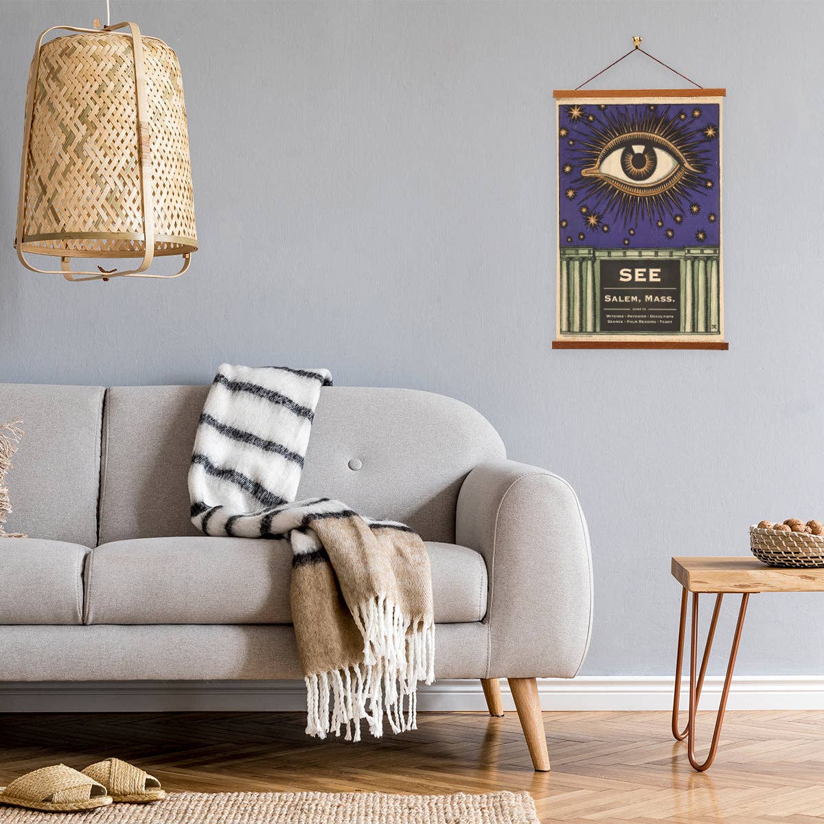 Vintage Banners - Wholesale Poster - See Occult Salem vintage reisposter met lijst - canvas wanddecoratie - souvenir en decoratie uit Salem, Massachusetts2