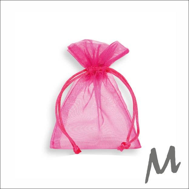 Mini Art Products – Großhandel Geschenktüten – Organzasäckchen - Pink - 10 Stück
