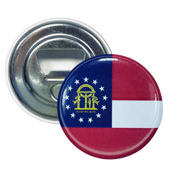 Flaskeåbner-Magnet - Statsflag Georgia - USA for engroshandel hos Worldwide Souvenirs