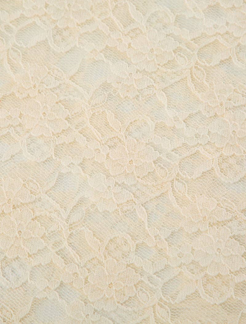 BEIGE Sheer Lace Flare Maxi Skirt for wholesale on Faire5