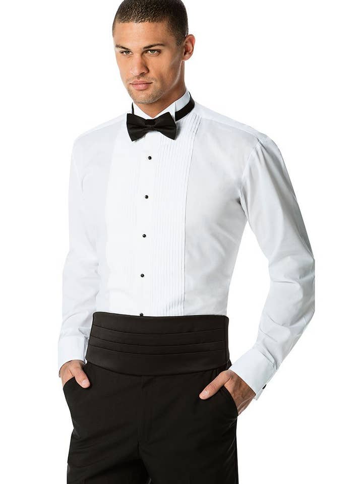 "Franco" White Wingtip Tuxedo Shirt for wholesale by Cardi International