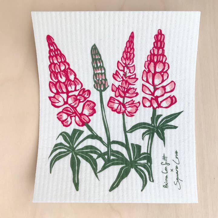 Lupine Coral Chiffon Suédois pour la vente par Square Love