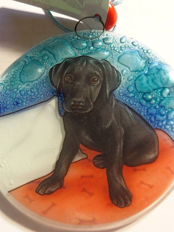 Ornement / Attrape-soleil Labrador noir pour la vente par Pampeana