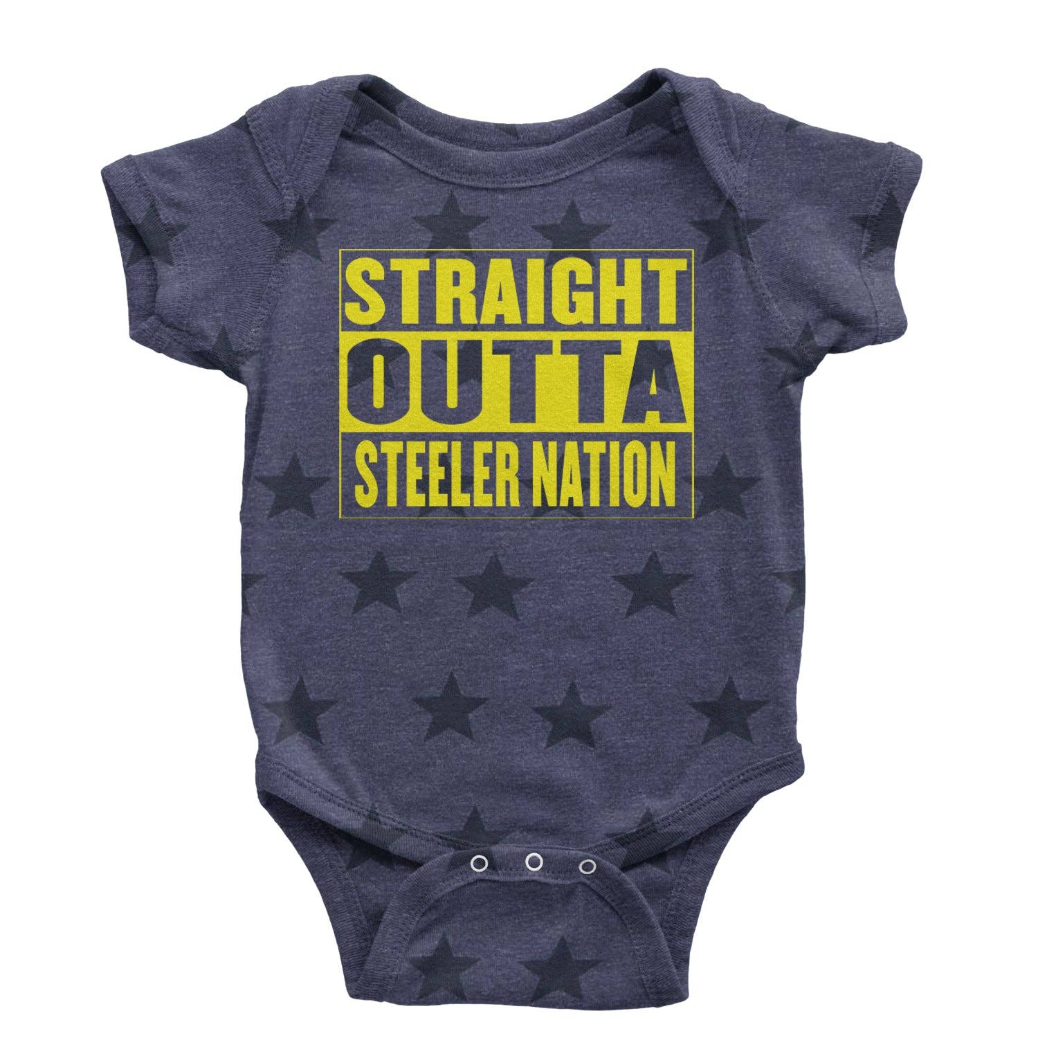 Expression Tees - Vente Body (sans pieds) – bébé - Body une pièce et t-shirt de football Straight Outta Steeler Nation pour bébé6