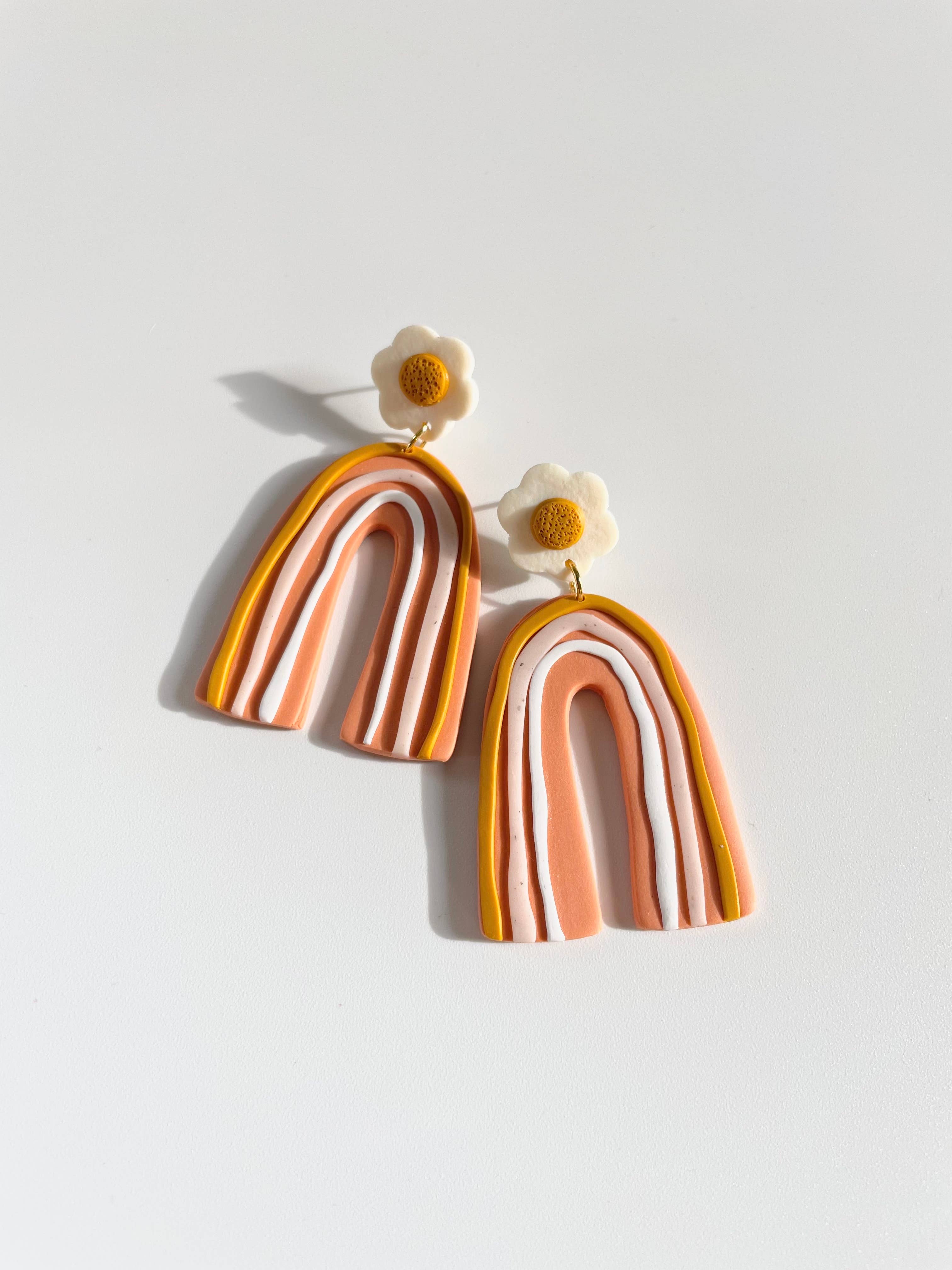 AnalyJewelry - Wholesale Dangle Earrings - Daisy Rainbow Statement Earrings1