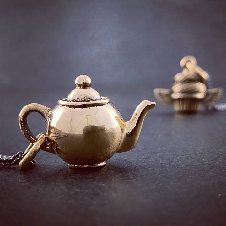Teapot Necklace in Bronze for wholesale by Lost Apostle