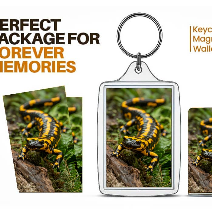 AB Crystal Collection - Wholesale Keychain - Unisex - Fire Salamander Souvenir Gift β Austria Wildlife Keepsake | 0