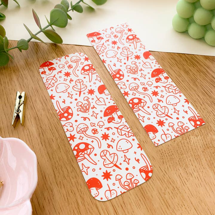 Marque-page à motif de champignons pour la vente par Laurel Mae Art