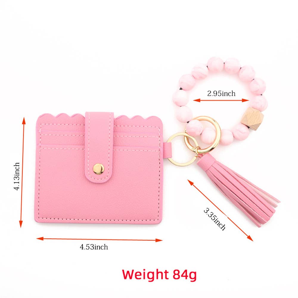 Wholesalesir - Wholesale Wallet - Women's - Silicone Bead Bracelet PU Tassel Women's Wallet1