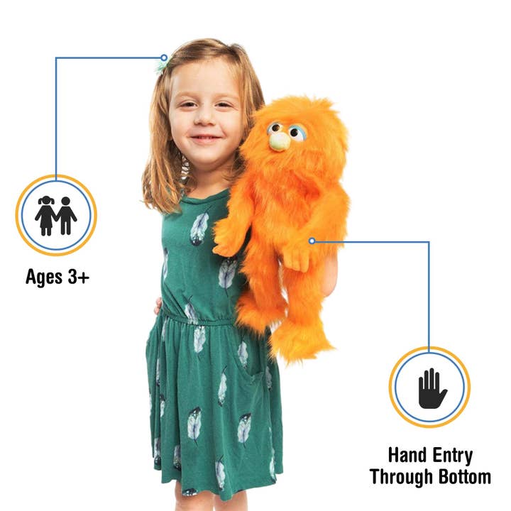 Silly Puppets - Wholesale Puppet - Kids & Baby - Silly Puppets Monster, Orange (14")