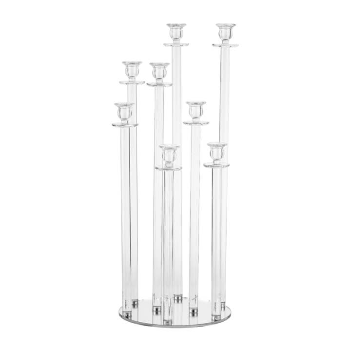 Kristallljusstake som mittpunkt med 8 ljus, höjd 77 cm för wholesale av AULICA