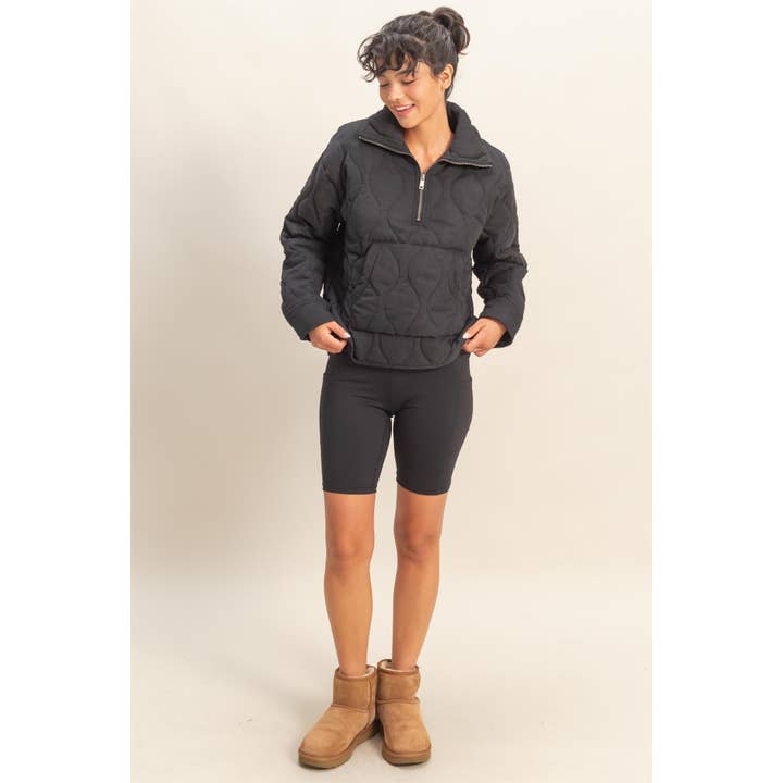 HYFVE - Vendita all'ingrosso Giacca - Donna - Pullover trapuntato a collo alto con mezza zip29