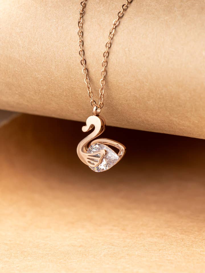De Lac' Swan Necklace for wholesale by Emerson Lang