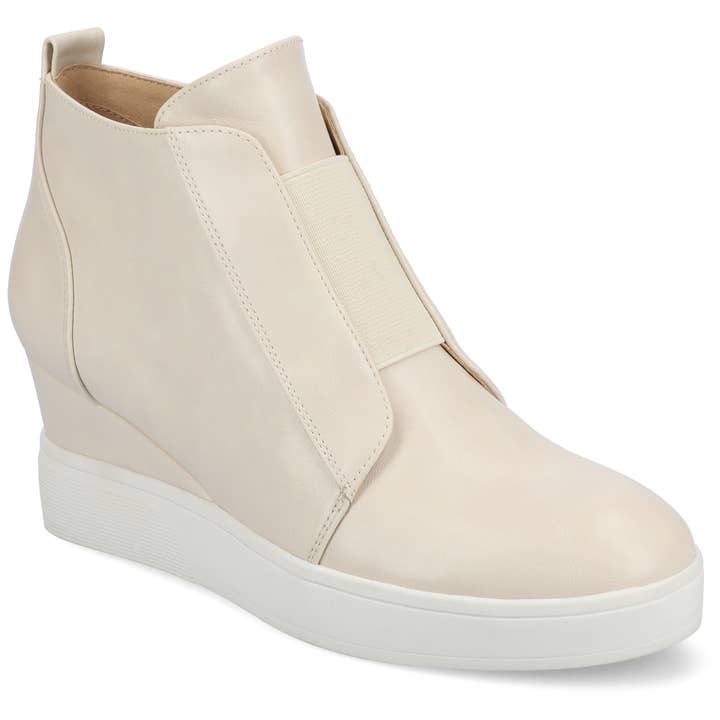 Journee - Wholesale Slip On Sneakers - Women's - Clara Wedge Sneakers In Faux Leather14