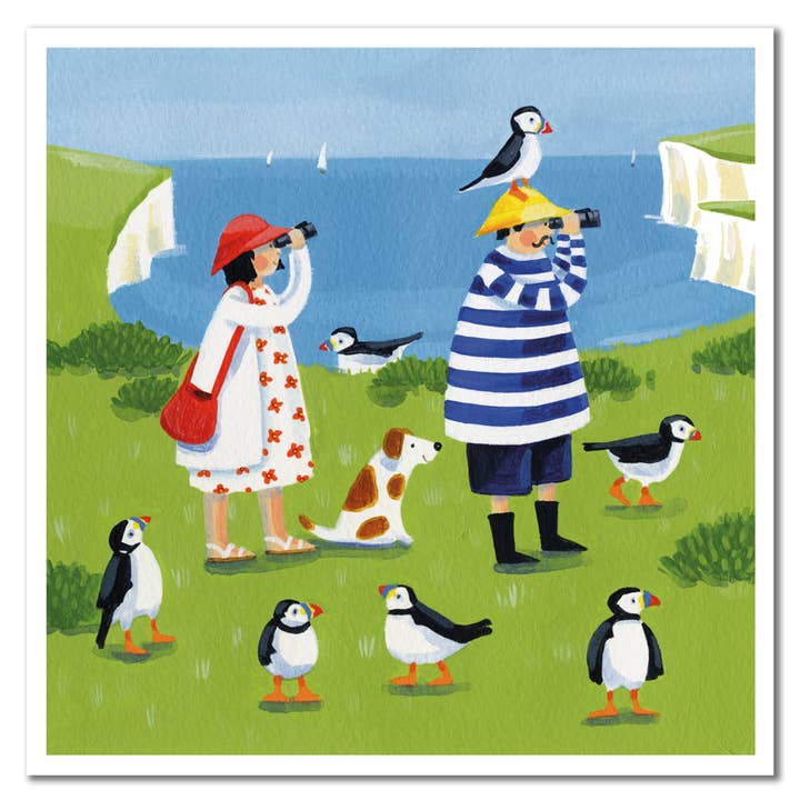 Puffin Watching hälsningskort för wholesale av Emma Ball Ltd