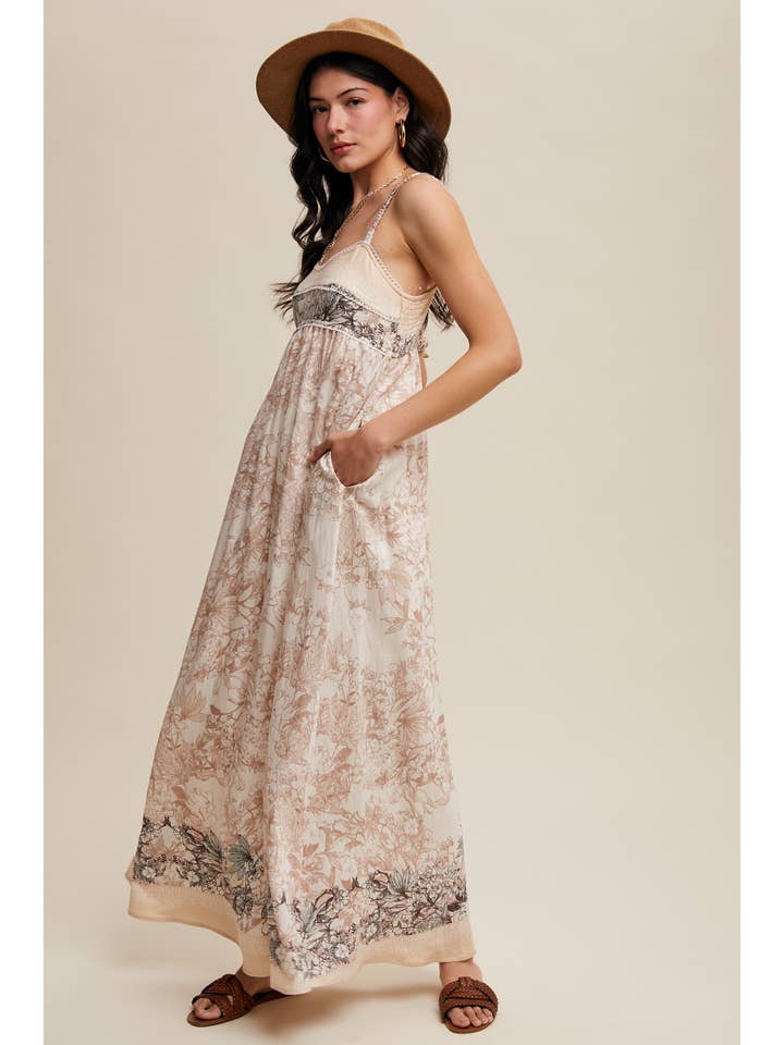 Listicle - Wholesale Dress - Women's - Ethereal Floral Maxi Dress