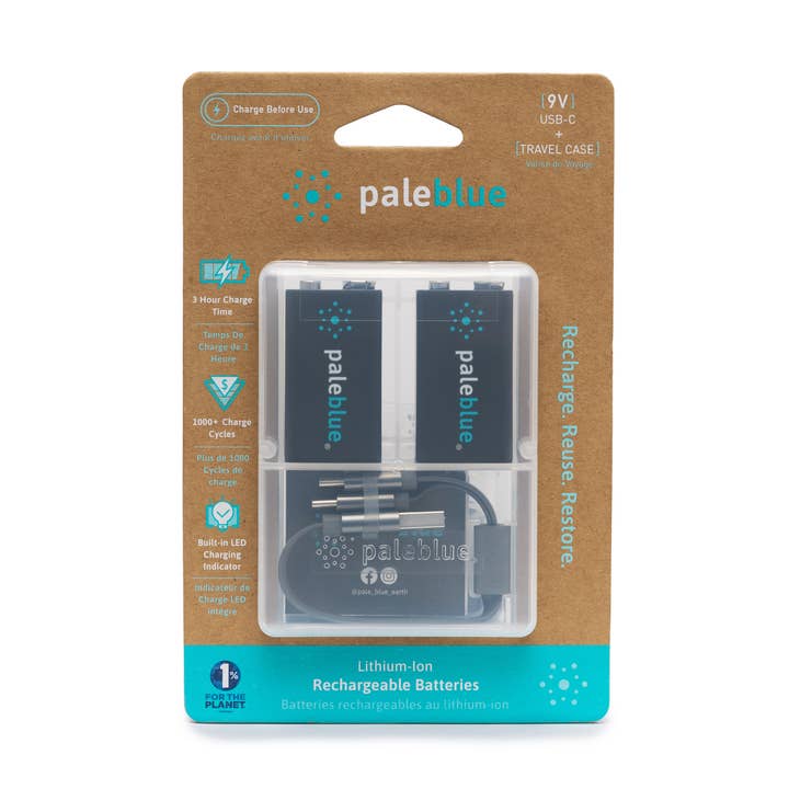 9V USB Rechargeable Smart Batteries for wholesale by Paleblue