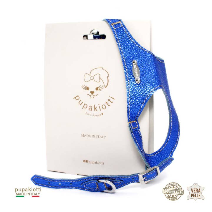Pupakiotti Pets, Brand in Italy Srl. - Wholesale Hondenriem - Hond - GLAM. 3-delige set tuig en riem met leren zakjeshouder voor honden7