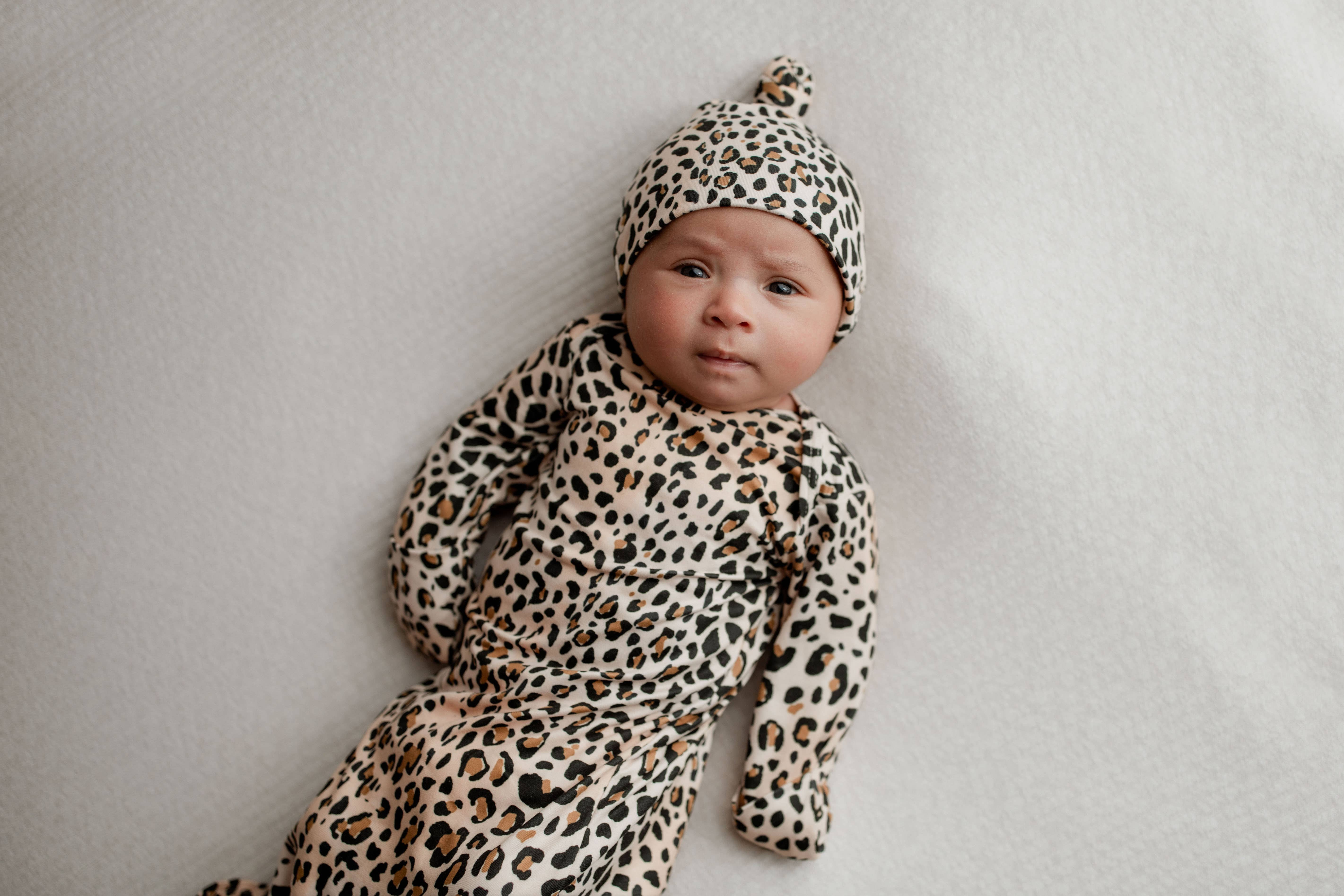 Three Little Tots - Wholesale Babygown - Baby - Leopard Knotted Gown14