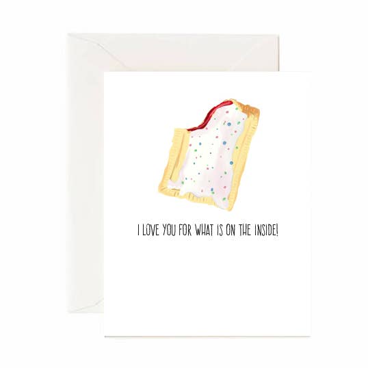 Eu te amo pelo que está por dentro - cartão comemorativo por atacado de Jaybee Design